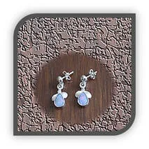 Main page item silver & drop opal doublet wings earrings $250B