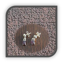 Main page item 9ct yellow gold & oval rhodolite garnet swing earrings $250E