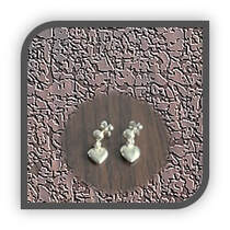 Main page item 9ct yellow gold heart shaped swing earrings $250F