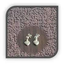 Main page item 9ct yellow gold heart shaped swing earrings $250F