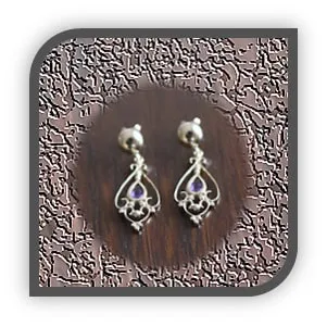 ER00400A-9ct Yellow Gold Amethyst Earrings. $400.00