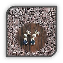 Main page item 9ct yellow gold & sapphire earrings $500A