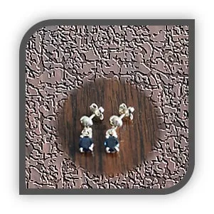 ER00500A-9ct Yellow Gold Sapphire Earrings. $500.00