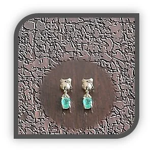 ER01300A-9ct Yellow Gold Emerald Earrings. $1300.00