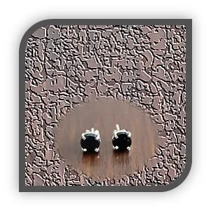ES00080A-Sterling Silver Onyx Studs. $80.00