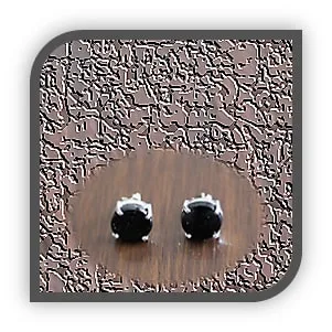 ES00100A-Sterling Silver Onyx Studs. $100.00