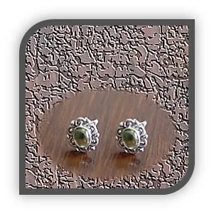 ES00150C-Sterling Silver Peridot Studs. $150.00