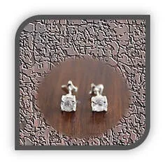 Main page item silver & round white zircon studs $150H