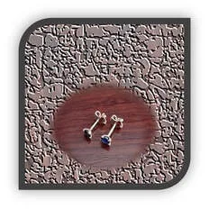 Main page item 9ct yellow gold & round natural sapphire studs $250I