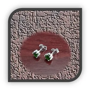 ES00800A-9ct White Gold Diopside Studs. $800.00