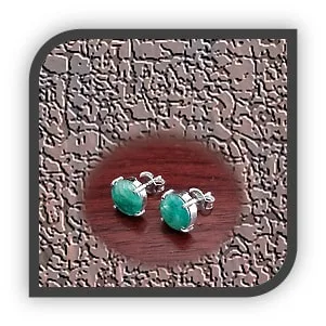 ES01300A-9ct White Gold Emerald Studs. $1300.00