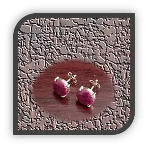 ES01300B-9ct Yellow Gold Ruby Studs. $1300.00