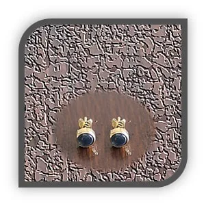 ES01800B-18ct Yellow Gold Star Sapphire Studs. $1800.00