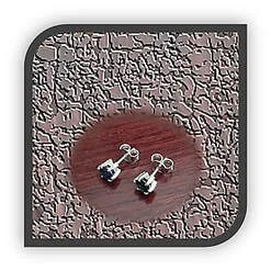 Main page item 9ct white gold & round teal sapphire Studs $2800A