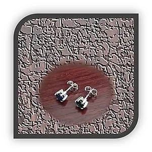 ES02800A-9ct White gold Teal Sapphire Studs. $2800.00