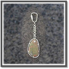 Main page item silver & free-form yellow-brown agate key chain ring $150B
