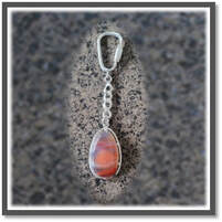 Main page item silver & agate key chain-ring $180B