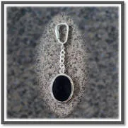 Main page item silver & onyx key chain-ring $200A