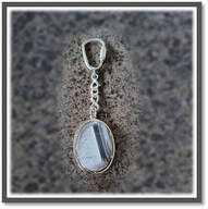 Main page item silver & agate key chain-ring $250A