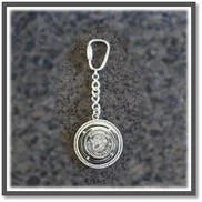 Main page item silver & coin key chain-ring $350A-Heads