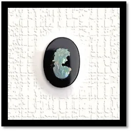 LG00140A-Opal on Onyx Cameo. $140.00