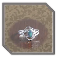 Main page item fancy silver double shank & opal doublet ladies ring $120A