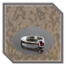 Main page item silver & round garnet ladies ring $140F