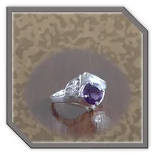 Main page item silver & round amethyst ladies ring $160D