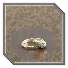 Main page item gold-plate silver horse's head ladies ring $180D