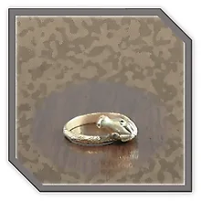 Main page item gold-plate silver horse's head ladies ring $180D