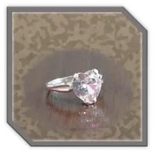 Main page item silver & heart shaped pink cubic ladies ring $180E