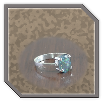 Main page item silver & oval opal triplet ladies ring $180F