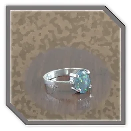 LR00180F-Sterling Silver Opal Ladies Ring. $180.00