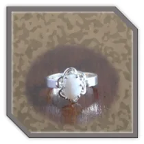 Main page item silver & oval claw-set solid opal ladies ring $180G