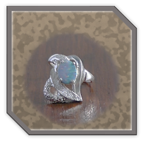 Main page item fancy silver & oval opal doublet ladies ring $180H