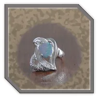 Main page item fancy silver & oval opal doublet ladies ring $180H