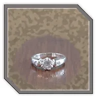 Main page item silver cubic & diamond ladies ring $200A