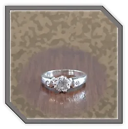 LR00200A-Sterling Silver Cubic Diamond Ladies Ring. $200.00