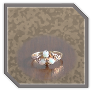 Main page item gold-plated silver & 3 x oval solid opal ladies ring $200E