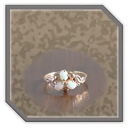 LR00200E-Gold-Plated Sterling Silver Opal Ladies Ring. ​$200.00