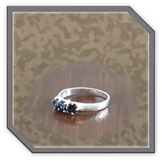 Main page item silver & 3 x round sapphire ladies ring $200G