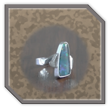 Main page item silver & free-form opal triplet ladies ring $350B