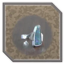 Main page item silver & free-form opal triplet ladies ring $350B