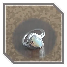 Main page item fancy silver & oval solid opal ladies ring $350C