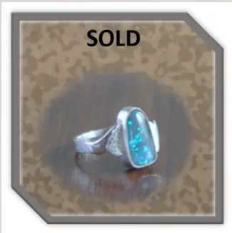 LR00350D-Sterling Silver Opal Ladies Ring. ​$350.00