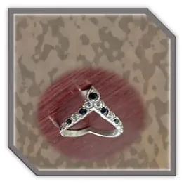 LR00400B-Sterling Silver Sapphire Cubic Ladies Ring. $400.00