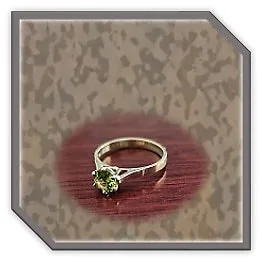 LR00480A-9ct Yellow Gold Peridot Ladies Ring. $480.00