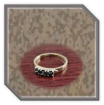 Main page item 9ct yellow gold & 3 x round sapphire ladies eternity ring $500B