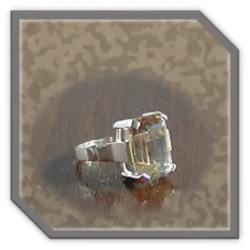 Main page item 9ct yellow gold & octagonal smoky topaz ladies ring $650A