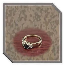 Main page item 9ct yellow gold cubic & round sapphire ladies ring $650C